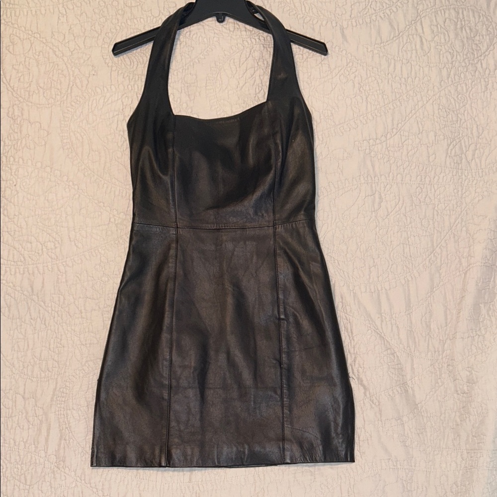 Chic Black Halter Mini Dress